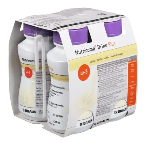 Nutricomp Drink Plus o smaku wanilii 4 x 200 ml