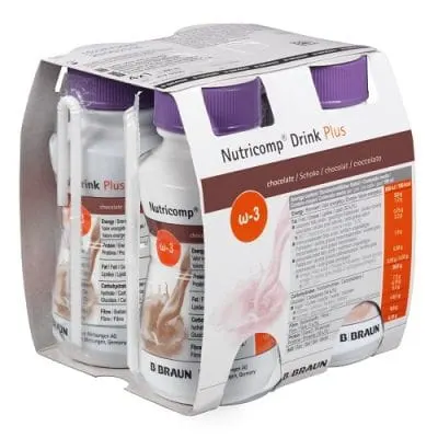 Nutricomp Drink Plus o smaku czekolady 4 x 200 ml