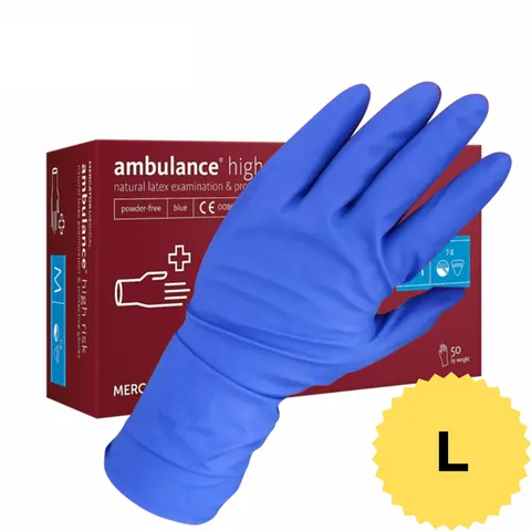 Rękawice lateksowe bezpudrowe Ambulance L a'50 szt.