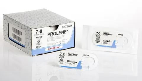 Nici Prolene - 4/0 - 1/2 koła - igła okragła 26 mm - 90 cm kolor niebieski - op. 36