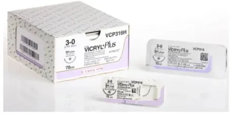 Nici Vicryl Plus - 3/0 - szew bezigłowy - 5x70 cm fioletowy fiolet - op. 24