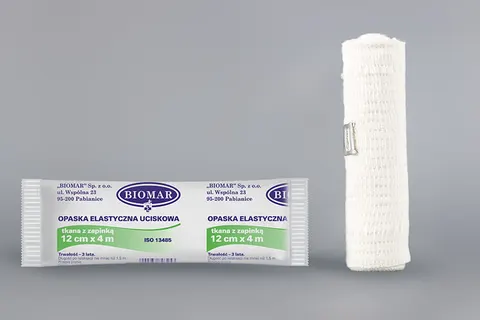 Opaska elastyczna podtrzymująca z zapinką 12 cm x 4 m