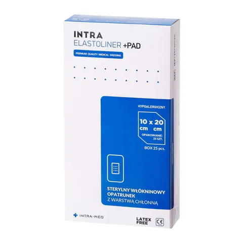 Opatrunek chirurgiczny + pad włókninowy 10 cm x 20 cm Elastoliner + pad