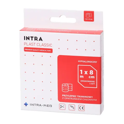 Plaster tkaninowy + pad do cięcia 8 cm x 1 m Intra Plast Classic
