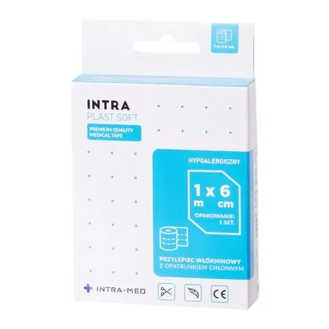 Plaster włókninowy + pad do cięcia 6 cm x 1 m Intra Plast Soft
