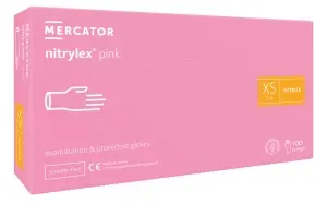 Rękawice nitrylowe Nitrylex Pink, XS a'100 szt.