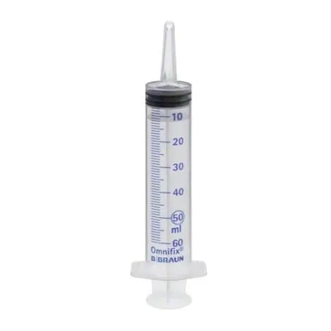 Strzykawka 3-częściowa luer-lock bursztynowa 50 ml Omnifix