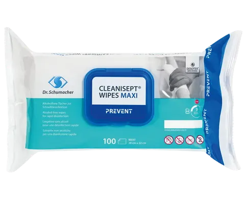 Chusteczki bezalkoholowe do dezynfekcji Cleanisept Wipes Maxi flow pack, a'100 szt.