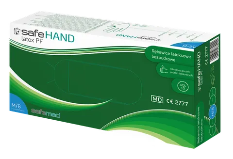 Rękawice lateksowe bezpudrowe Safehand XL a'100 szt.