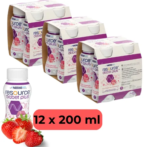 Resource Diabet plus truskawka 12 x 200 ml