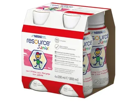 Resource junior, płyn o smaku truskawkowym 4 x 200 ml