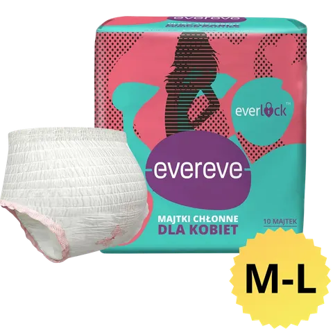 Majtki chłonne menstruacyjne dla kobiet Evereve, M-L