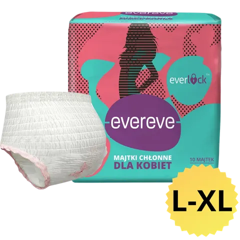 Majtki chłonne menstruacyjne dla kobiet Evereve, L-XL