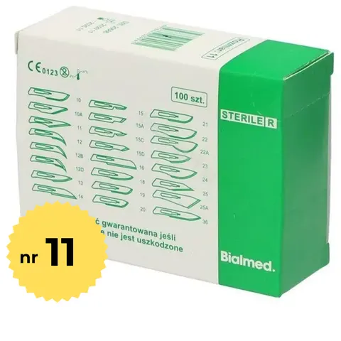 Ostrza chirurgiczne ze stali węglowej nr 11 a'100