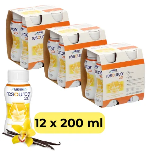 Resource 2.0 wanilia 12 x 200 ml