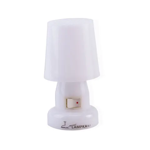 Lampka nocna w kontakt z klosikiem ML-1 żarówka E14 7W
