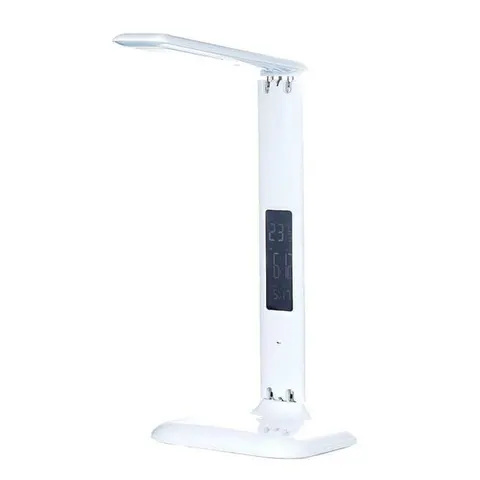 Lampka biurkowa LED z wyświetlaczem, zegar, termometr, budzik HD1408S