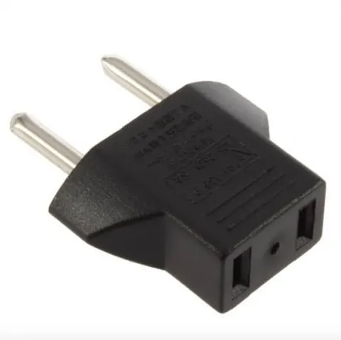 Adapter przejściówka US/EU Czarny
