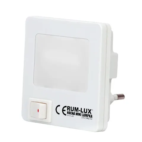 Lampka nocna mini kwadrat LED biała LN-03-LED do gniazdka