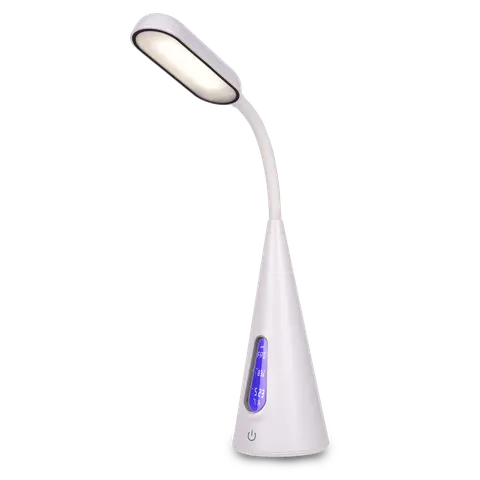 Lampka biurkowa LED MULTI + wyświetlacz biała