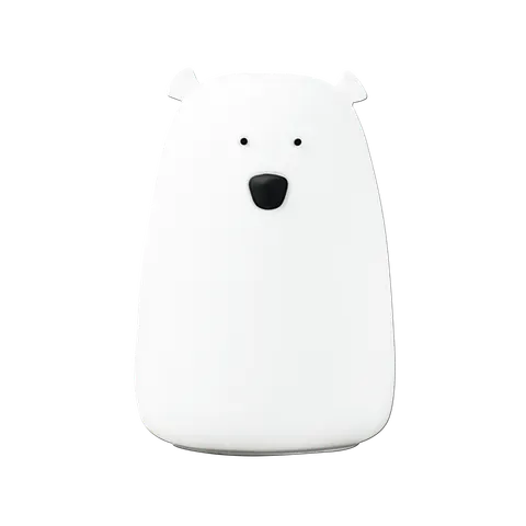 Lampka silikonowa LED MIŚ Biały "TAP wbudowany akumulator, USB