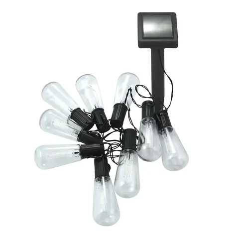 Girlanda solarna EDISON 10LED ciepły biały