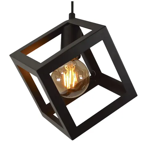 Lampa Wisząca DIAMENT BRYLANT KOSTKA ZWIS E27 LOFT SWEDEN czarna