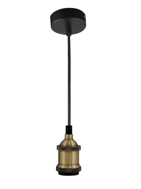 Zawiesie z oprawką NOLA PATYNA E27 100cm kabel czarny