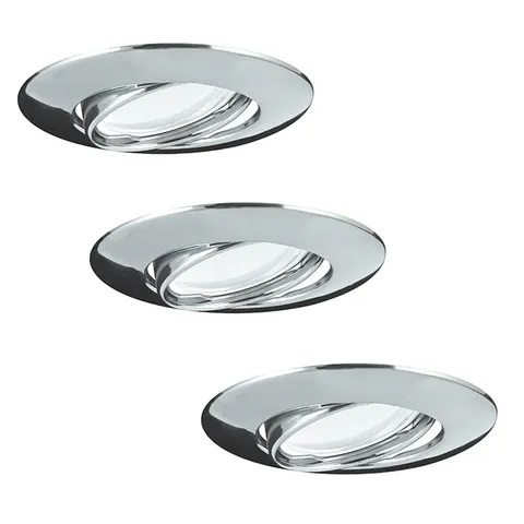 Oprawki LED OLIN-IOA90C1-250 okrągłe chrom 3pak
