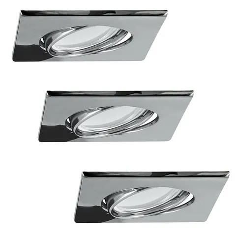 Oprawki LED OLIN-IQA90S1-250 kwadratowe chrom 3pak