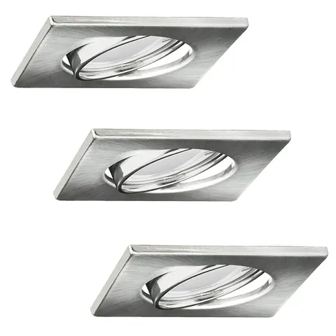 Oprawki LED OLIN-IQA90N1-250 kwadratowe nikiel 3pak