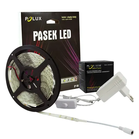 Pasek LED 24V 5m IP44 3000K 425lm+zasilacz