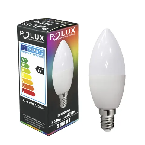 Żarówka LED SMART C37 E14 WW+RGB 4,5W 350lm