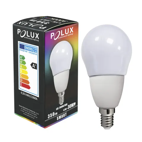 Żarówka LED SMART G55 E14 WW+RGB 4,5W 350lm