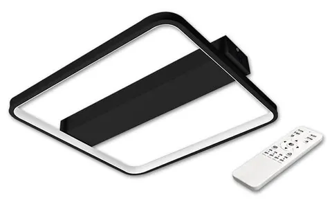 Plafon CENTAURI 40W LED czarny KWADRAT 42cm CCT pilot LVT 4038
