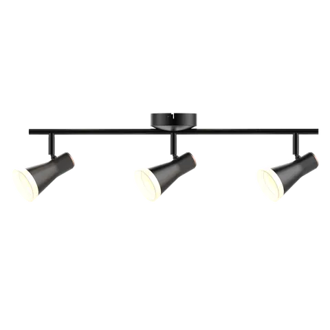 Lampa ścienno-sufitowa ruchoma LED BERG 3 Czarna