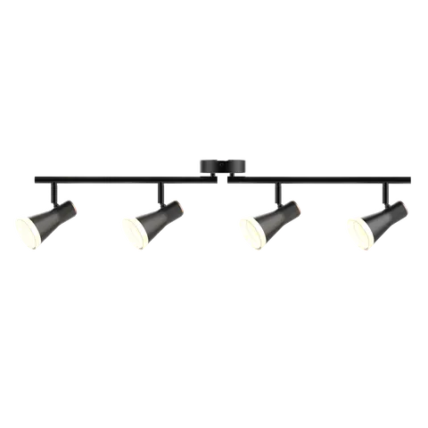 Lampa ścienno-sufitowa ruchoma LED BERG 4 Czarna