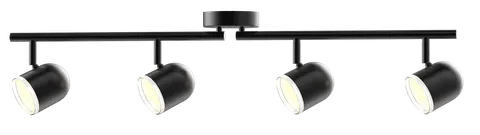Lampa ścienno-sufitowa ruchoma LED RAWI 4 Czarna