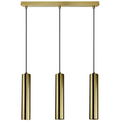 Lampa wisząca NAPOLI 3xGU10 tuba złota