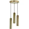 Lampa wisząca NAPOLI 3xGU10 tuba złota plafon