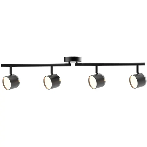 Lampa ścienno-sufitowa ruchoma LED KUBIK 4 Czarna
