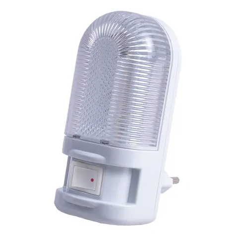 Lampka nocna do gniazdka LN-07 LED ciepło biała z wyłącznikiem