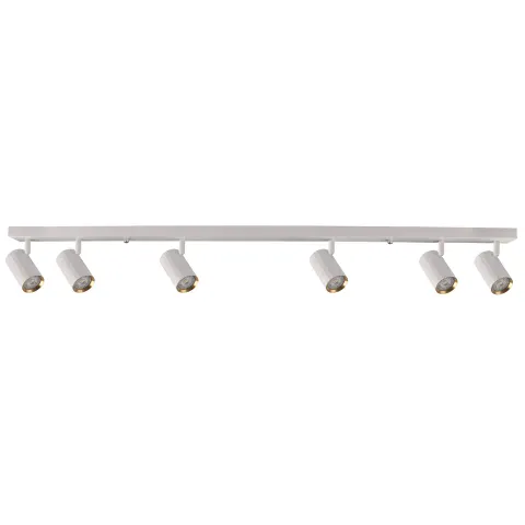 Oprawa listwa ścienno-sufitowa ruchoma NICEA 6xGU10 119,5cm IP20 biało-złota