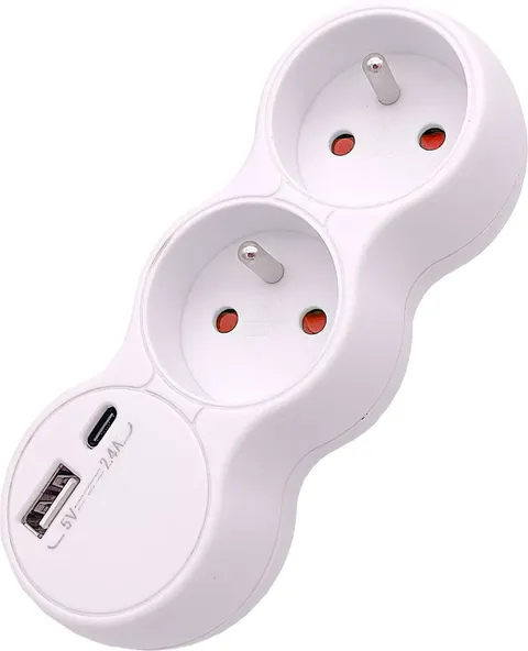 Rozgałęźnik Z-13 podwójny złodziejka + 2xUSB