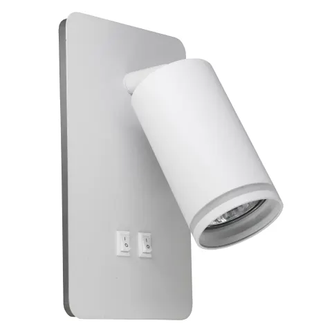 Kinkiet oprawa ścienna z wyłącznikiem PARIS 1xGU10 + 6W LED biała