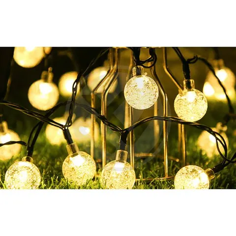 Girlanda LED solarna 20 led 485cm okrągła kulki