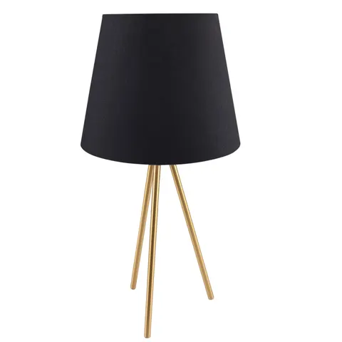 Lampka stołowa ELENA 1xE27 czarno złota