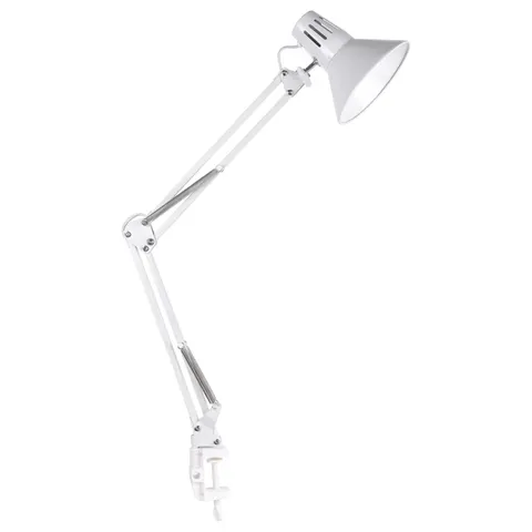Lampka biurkowa stołowa WORKER 1xE27 biała do blatu