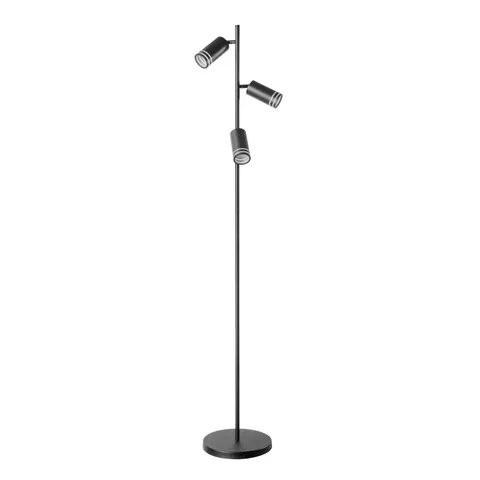 Lampa podłogowa ROMA 3xGU10 czarna