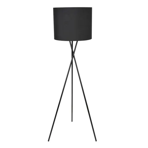 Lampa podłogowa TEKLA 1xE27 czarna